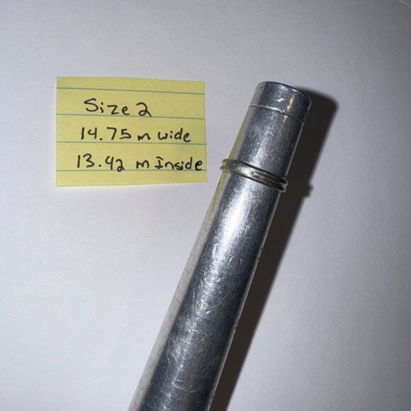 Sterling Silver Thin Double Band Ring, Size 2 - Picture 2 of 15